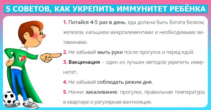 Пять советов, как укрепить иммунитет ребёнка