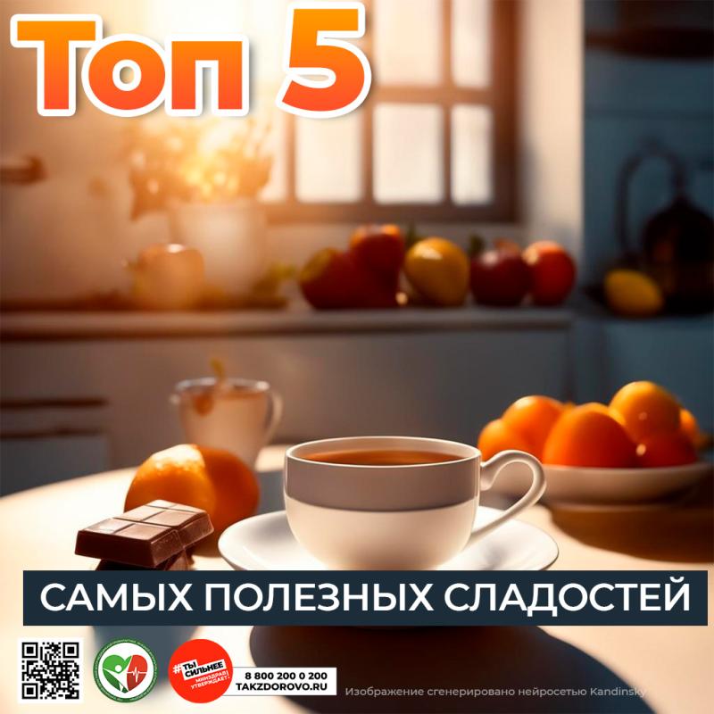 ТОП-5 самых полезных сладостей